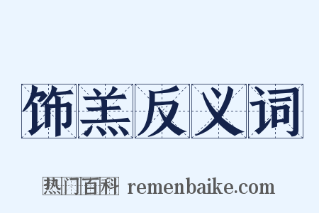 饰羔反义词是什么意思的图片